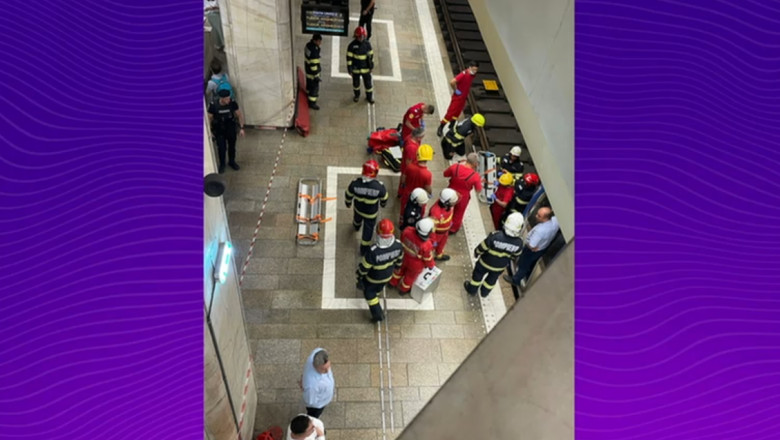 Haos la metrou. Un barbat a cazut pe sine, la Piata Unirii Imagine