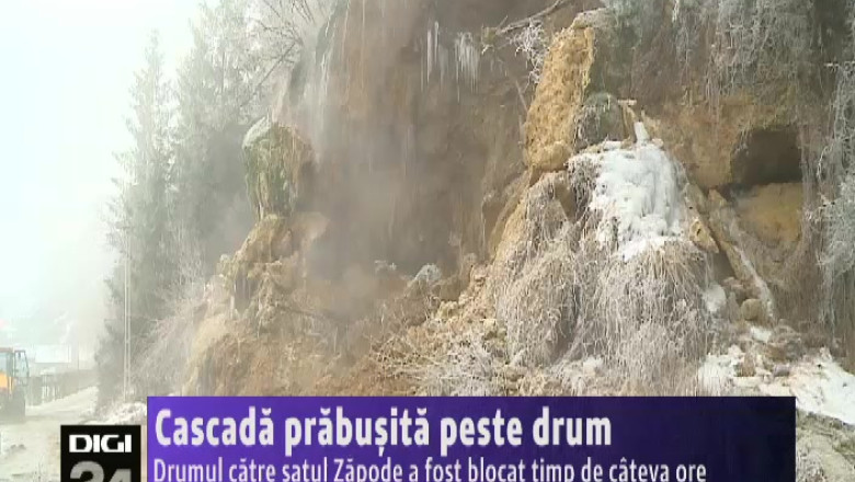 HARGHITA. Cascada prabusita peste drum Imagine