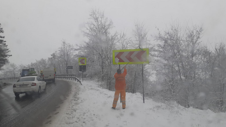 HARTA. Cod galben de viscol. Vantul va sufla cu pana la 120 km pe ora in nordul si vestul tarii Imagine