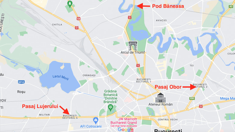 Harta pericolelor pe care calcam in fiecare zi in Bucuresti. Trei dintre podurile si pasajele Capitalei sunt pe lista de „urgente” Imagine