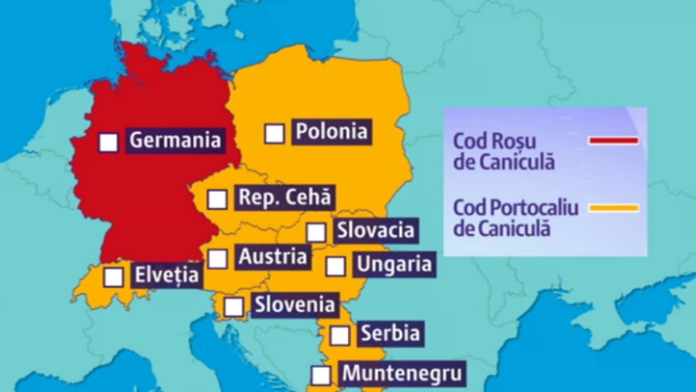Harta zilei. Cod rosu de canicula in Germania Imagine