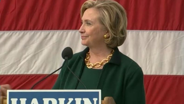 Hillary Clinton se gandeste la Casa Alba. Ea a vorbit in Iowa despre alegerile din 2016 Imagine