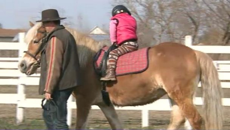 Hipoterapia, o noua forma de tratament pentru copiii cu diverse dizabilitati fizice sau psihice Imagine