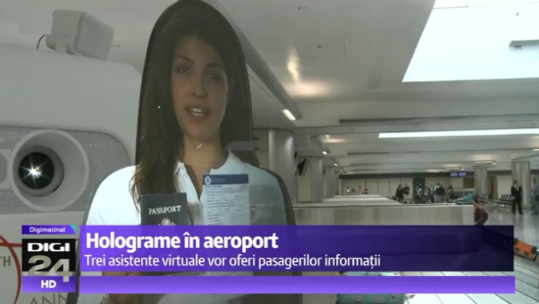 Holograme la Aeroportul International Henri Coanda: Trei asistente virtuale indruma pasagerii de la terminalul Plecari Imagine