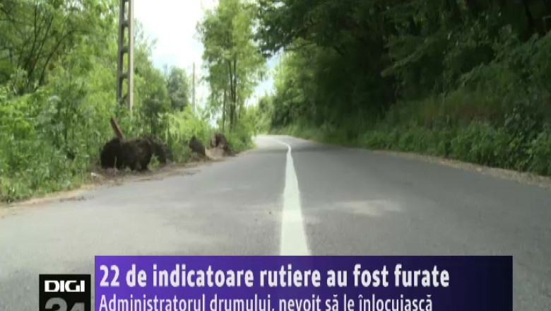 Hotii au furat 22 de indicatoare rutiere din Gorj Imagine