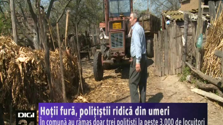 Hotii fura, politistii ridica din umeri, intr-o comuna din Mehedinti. Au ramas trei politisti la peste 3.000 de locuitori Imagine