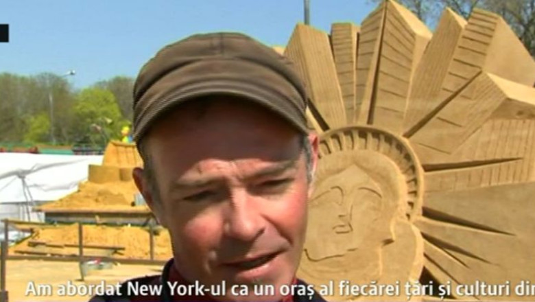 „I Love New York”, la Moscova. In capitala Rusiei are loc un concurs de sculptat in nisip Imagine