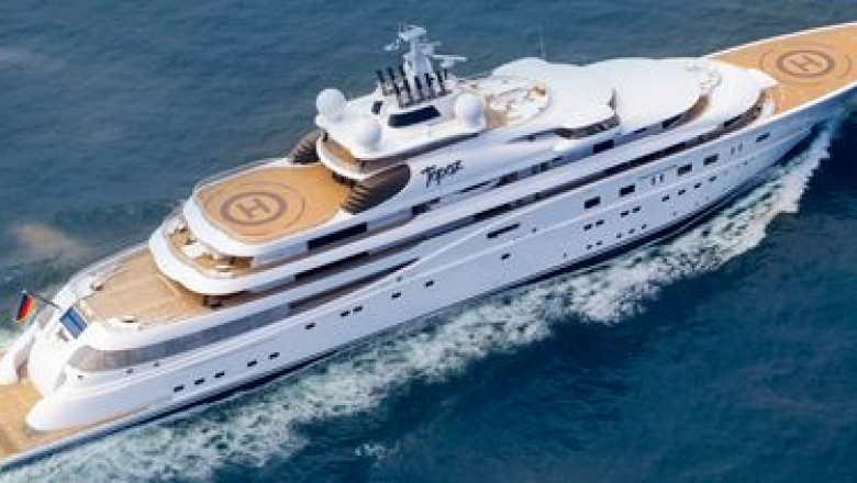 Iahtul de lux Topaz a facut o escala in Spania. Alimentarea cu combustibil a costat 50.000 de euro Imagine