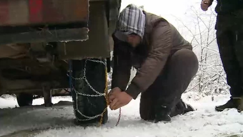 Iarna blanda pe drumurile din judetul Cluj Imagine