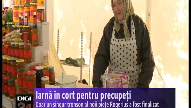 Iarna in cort pentru precupetii din piata oradeana Rogerius Imagine