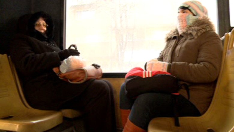 IASI. Calatorii ingheata in mijloacele de transport in comun Imagine