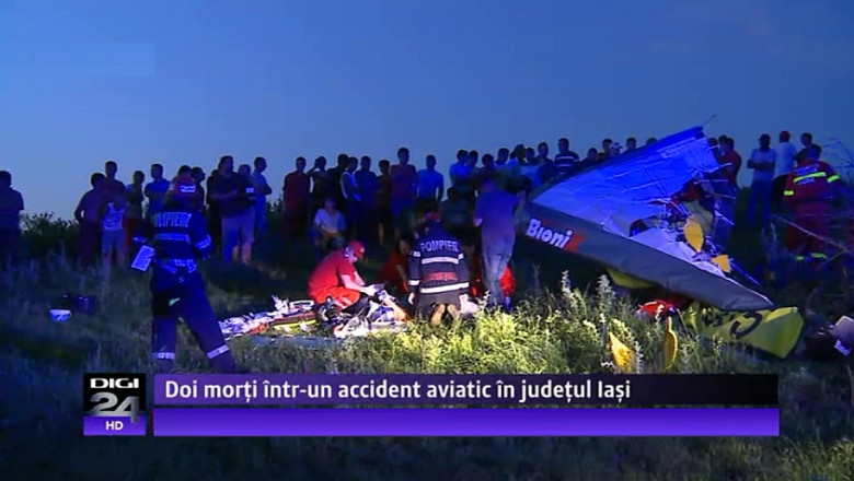 IASI. Doua persoane au murit dupa ce un motodeltaplan s-a prabusit Imagine