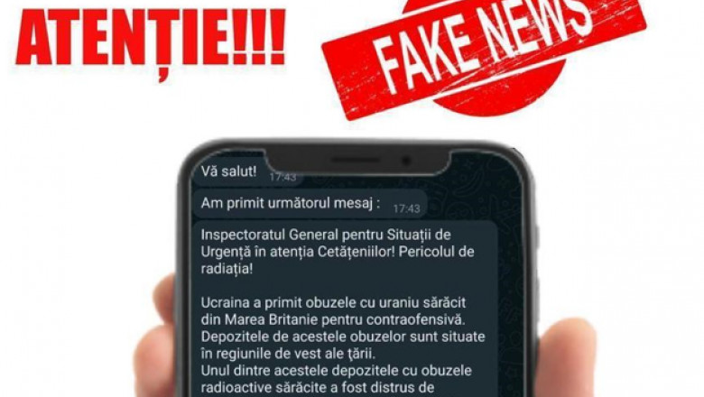 IGSU dezminte un fake news referitor la masuri de autoprotectie in cazul contaminarii radioactive a mai multor regiuni din tara Imagine