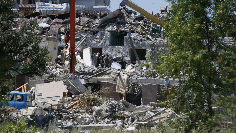 Imaginea dezastrului din Odesa, dupa atacul cu rachete al rusilor Imagine