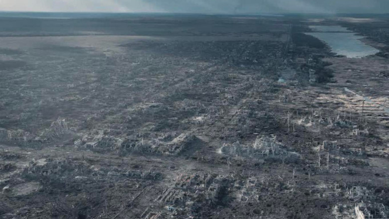 Imagini apocaliptice cu un oras din Ucraina sters de pe fata pamantului Imagine