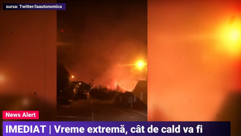 Imagini apocaliptice in insula La Palma. Peste 500 de oameni au fost evacuati din cauza unui incendiu de vegetatie Imagine