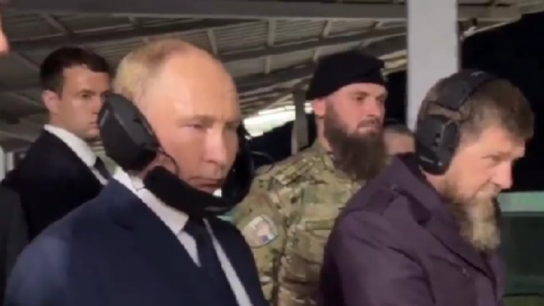 Imagini cu Putin si Kadirov la un poligon din Cecenia. „Atat timp cat avem oameni ca voi, suntem absolut invincibili” Imagine