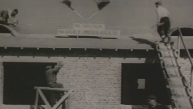 Imagini document. 1950: Metoda sovietica de zidarie Imagine