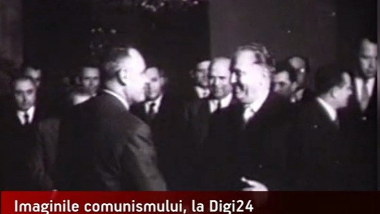 Imagini-document. 1964. Tito si Dej pun bazele hidrocentralei Portile de Fier Imagine