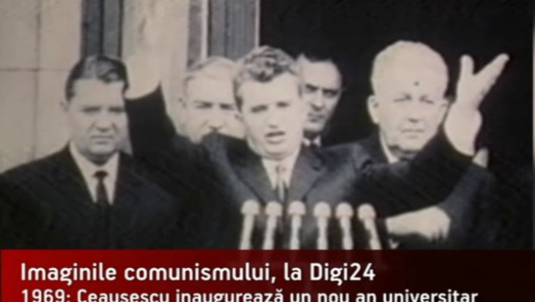 Imagini document. 1969 - Nicolae Ceausescu inaugureaza un nou an universitar Imagine