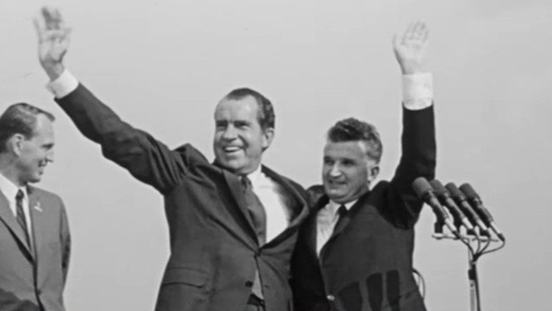 Imagini document. 1969: Richard Nixon vorbeste romaneste Imagine