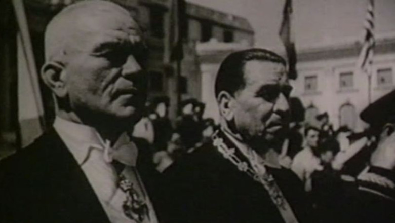 Imagini document. 23 august 1945 – Spectatorii aclama „cu insufletire fara margini pe conducatorii lor iubiti” Imagine