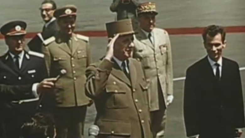 Imagini document. Generalul Charles de Gaulle viziteaza Romania Imagine