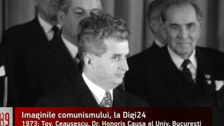 Imagini document. Nicolae Ceausescu, Doctor Honoris Causa al Universitatii Bucuresti Imagine