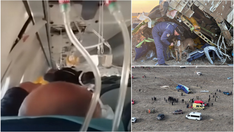 Imagini filmate in avionul Azerbaijan Airlines, chiar inainte de prabusire. 29 de oameni au supravietuit Imagine