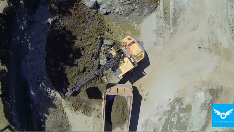 Imagini impresionante cu santierul nr. 1 al Timisoarei! Pasajul Michelangelo, filmat din aer Imagine