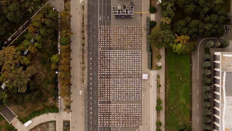 Imagini impresionante de la Chisinau, unde 1.800 de oameni au participat la Dictarea Nationala, de Ziua Limbii Romane Imagine