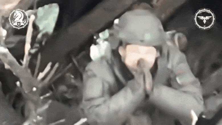 Imagini socante: un soldat rus „roaga” o drona kamikaze sa nu-l ucida Imagine
