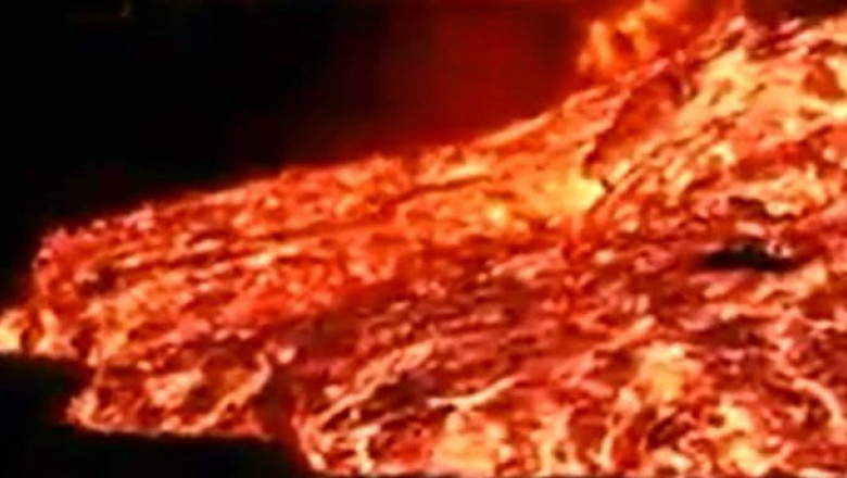 IMAGINI SPECTACULOASE. Ocean de lava, filmat in Islanda Imagine