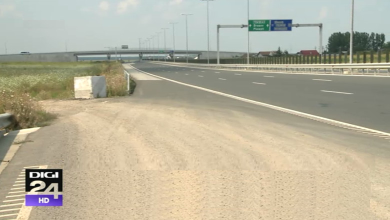 Improvizatie cu iesire la autostrada. Drumuri de pamant in loc de cai de acces asfaltate Imagine