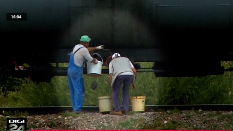 In acelasi loc, dupa cateva ore, o echipa Digi24 a surprins alti hoti de combustibil Imagine