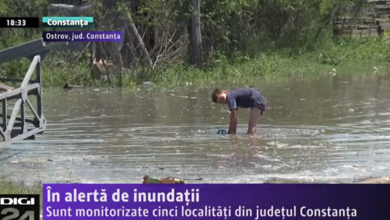 In alerta de inundatii. Sunt monitorizate cinci localitati din judetul Constanta Imagine
