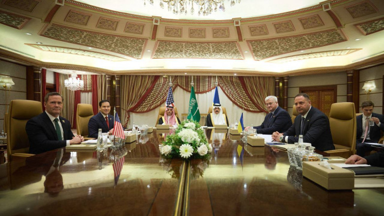 In Arabia Saudita au inceput discutiile SUA-Ucraina. Zelenski: „Speram la niste rezultate practice” Imagine
