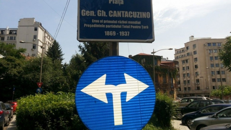 In centrul Capitalei a fost amplasat ilegal, timp de trei ani, un panou cu liderul unei miscari legionare Imagine