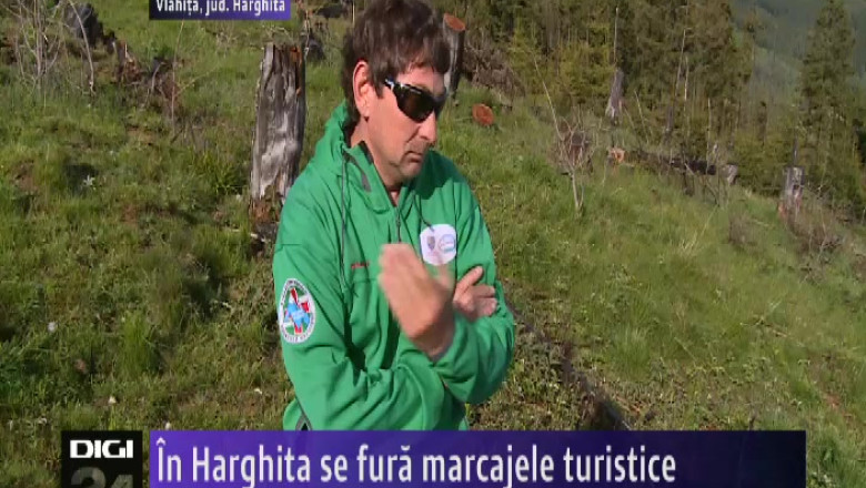 In Harghita se fura marcajele turistice Imagine