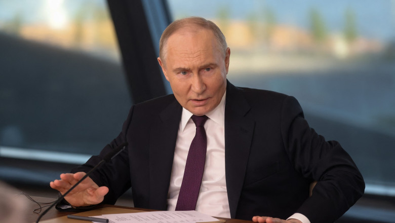 In plin razboi cu Ucraina, Putin sustine ca nu are "ambitii imperiale" si ca e "o prostie" sa spui ca vrea sa atace NATO Imagine