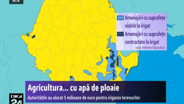 In Romania, sistemele de irigatii acopera 8% din suprafata agricola Imagine
