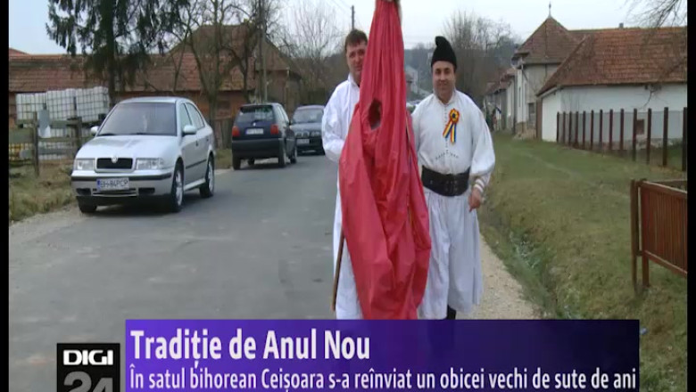 In satul bihorean Ceisoara a fost reinviat un obicei de Anul Nou, vechi de sute de ani Imagine