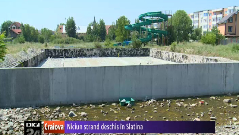 In Slatina, la temperaturi caniculare, oamenii nu au putut sa se racoreasca la strand. Municipiul nu are o baza de agrement Imagine