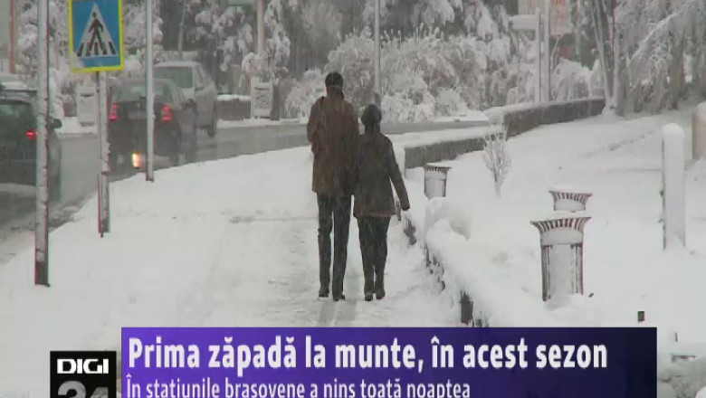 In statiunile brasovene a nins toata noaptea Imagine