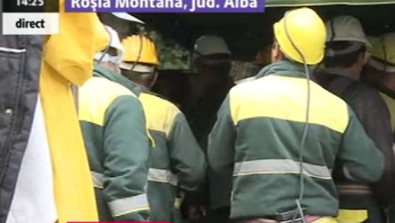 Inca 11 oameni se blocheaza in subteran. In total, 33 de mineri protesteaza la Rosia Montana Imagine
