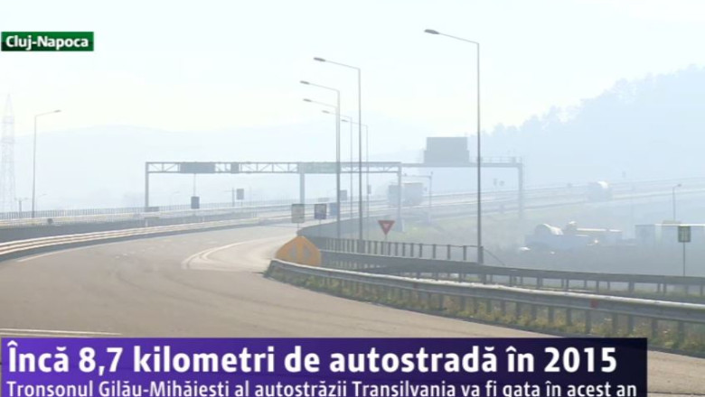 Inca 8,7 km de autostrada in 2015. Tronsonul Gilau-Mihaiesti al autostrazii Transilvania va fi gata in acest an Imagine