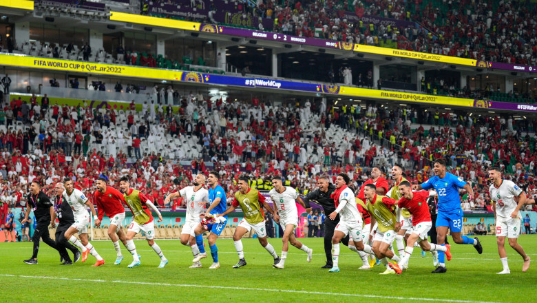 Inca un rezultat surpriza la CM din Qatar. Maroc a invins Belgia cu 2-0, iar africanii sunt pe primul loc in grupa Imagine