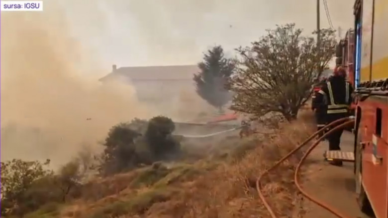 Incendii in Grecia, in apropierea Atenei. 40 de pompieri romani intervin la stingerea focului Imagine