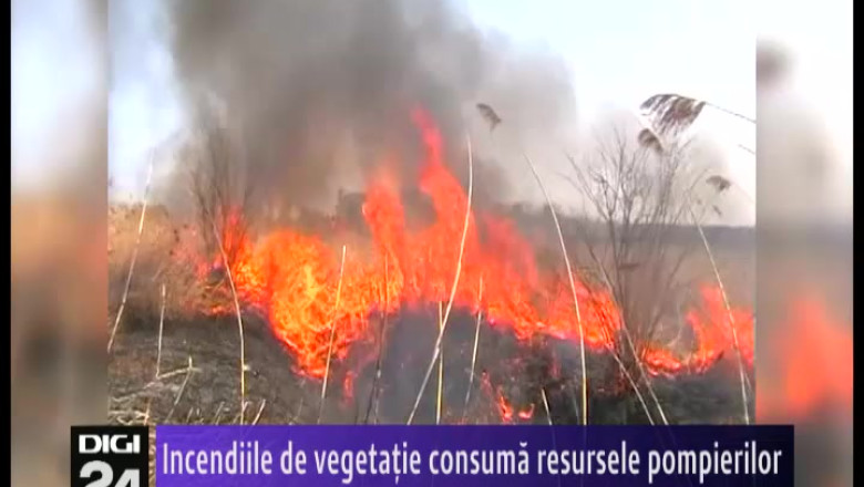 Incendiile de vegetatie consuma resursele pompierilor din Bihor Imagine