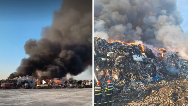 Incendiu cu degajari masive de fum in judetul Prahova. A fost emis RO-ALERT Imagine